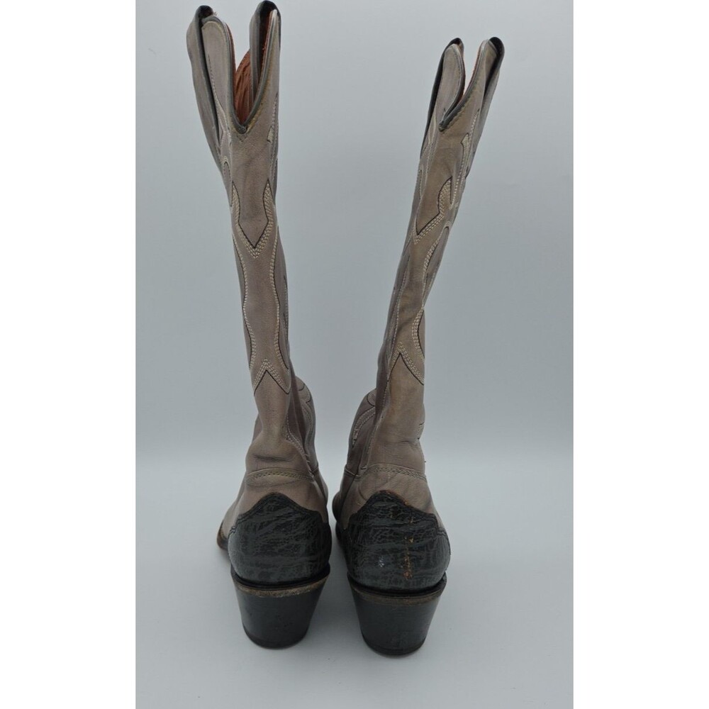 Texas Brand Boots Gray/Black Women’s Size 7.5 M Pointed Toe Cowboy Western - Picture 5 of 8